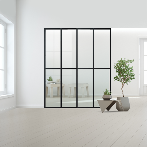 Steel look room divider