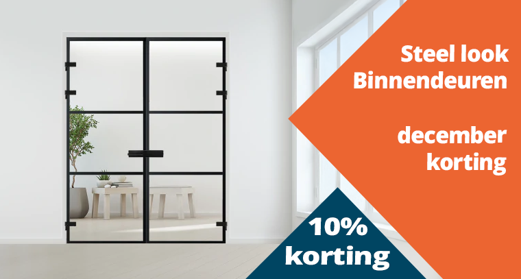 10% Korting op steel look binnendeuren