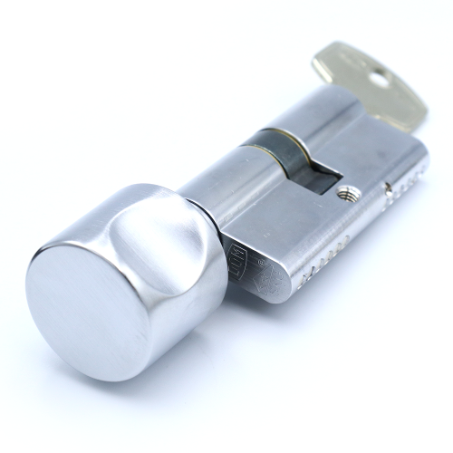 Absorberen schade hardop Cilinderslot met knop - 30/30 mm - aluminium | Glasdiscount