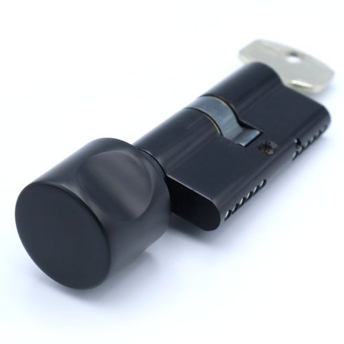 cursief tong genie Cilinderslot met knop - 30/30 mm - zwart | Glasdiscount