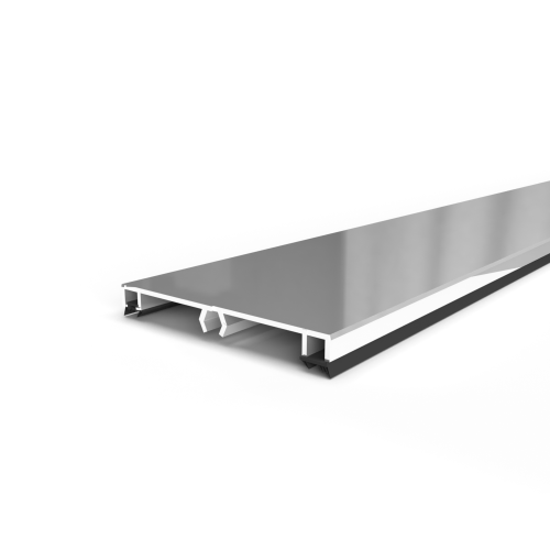 Van toepassing zijn spuiten Symmetrie Aluminium klemlijst met beglazingsrubber en schroeven | Glasdiscount